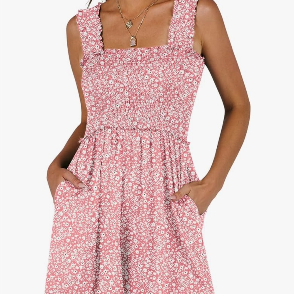 Amazon Pink and White floral romper